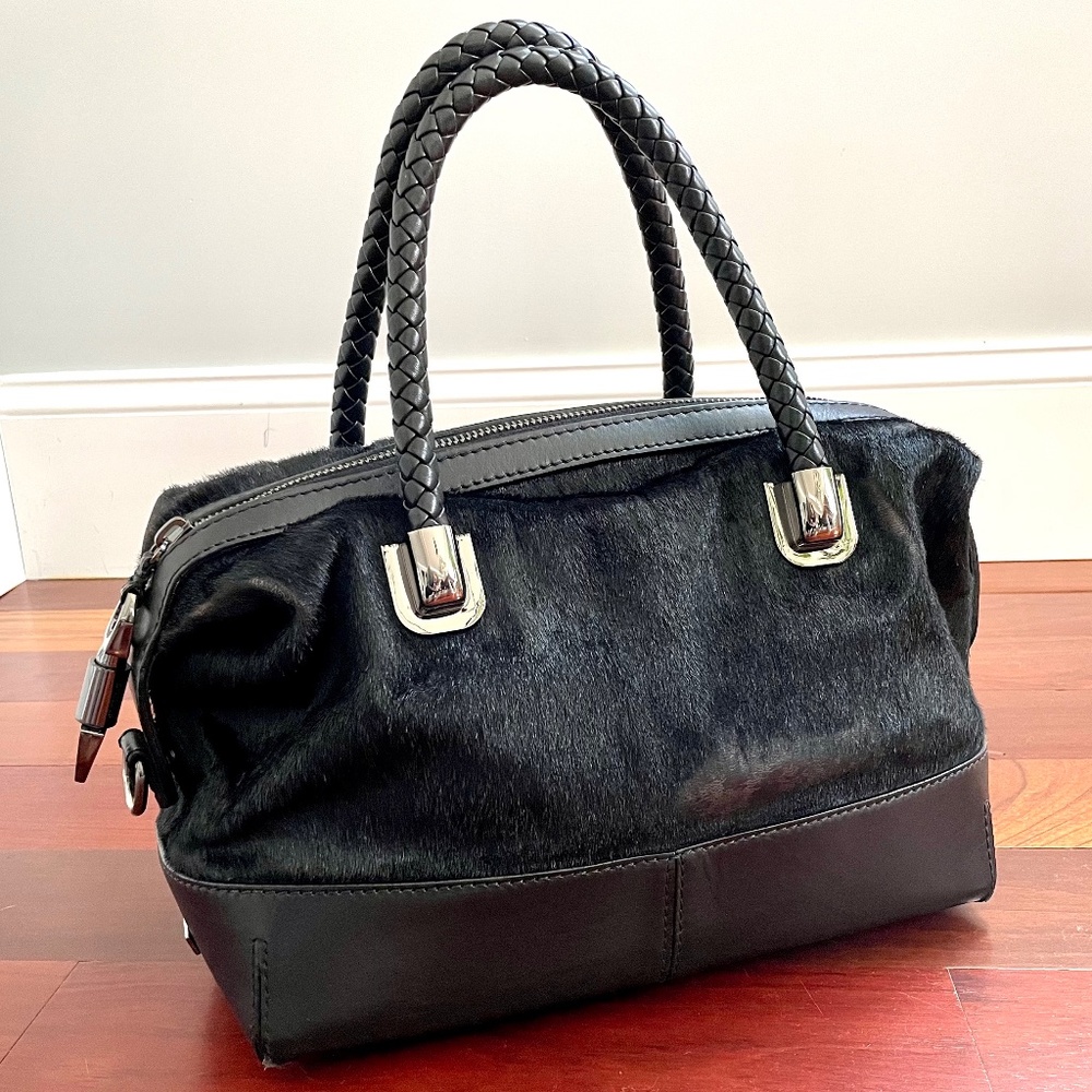 Max Mara Sportmax Cowhide Leather Bowler Bag